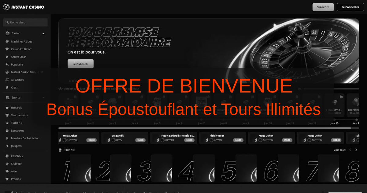 Instant Casino welcome bonus